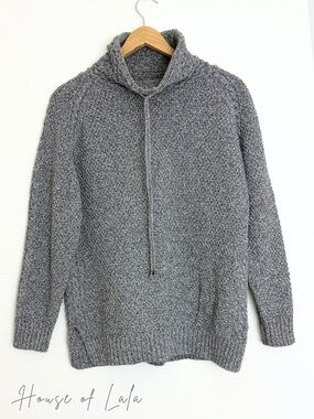 Gray Cotton Cowl Neck Pullover Sweater. Cotton Country Miller Cozy Pullover. M